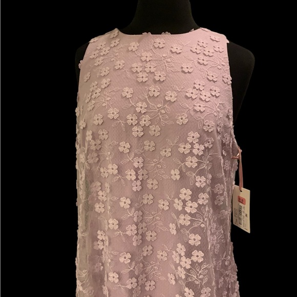 Alex Marie Lilac Lace Overlay Dress - Picture 2 of 13